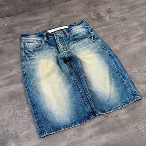 Vintage VTG Y2K 2000s 00s Denim Jean Shorts Baggy Relax Fit Wide Legged